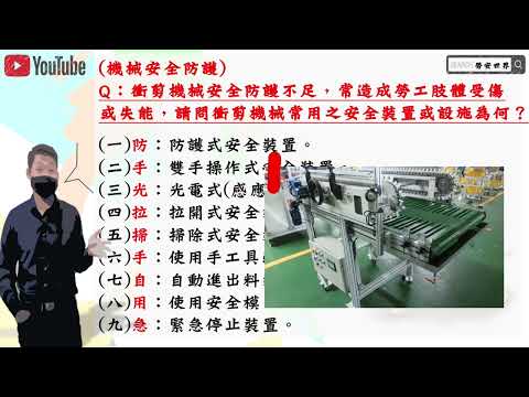 36機械安全防護│職業安全衛生乙級技術士攻略│職安世界
