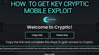 Roblox new mobile exploit Cryptic|Executor script update|Menu delta|Free downoload