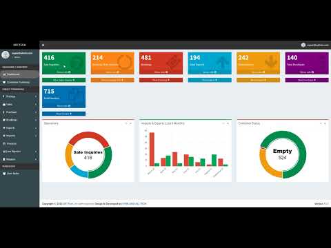 Part 1 - Dashboard & Container Details in SMRT Freight Forwarding Software