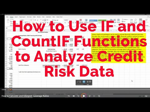 How to Use IF and CountIF Functions to Analyze Credit Risk Data