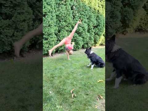 UNSTOPPABLE ENERGY: EMMA’S SPLITS & THE DOG’S TRICKS! 🤸‍♀️🐶💛