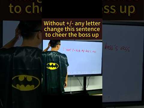 Change the Sentence, Cheer Your Boss Up!#whiteboard #whiteboardchallenge #whiteboardgame