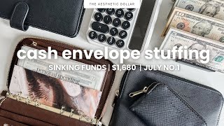 Cash Envelope Stuffing ✨☕️ $1,670 | Budgeting a Single Income Family of 6