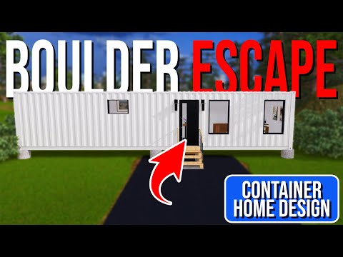 Boulder Escape 40ft High Cube Container Home 3D Renders and Visualization