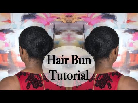 Sleek Low Bun Tutorial on Natural Hair