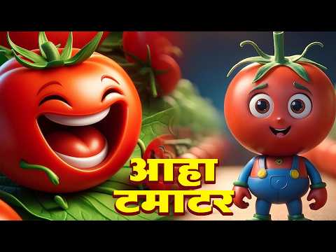आहा टमाटर | Aaha Tamatar Bade Mazedar | Nursery Rhymes and Kids Song in Hindi #tamatarcartoonsong