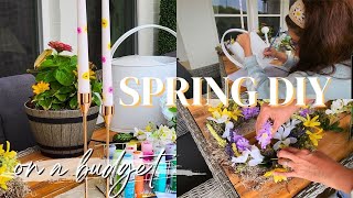 SPRING DIY ON A BUDGET: 🦋DIY candles, spring wreath & butterfly watering can for your garden #diy
