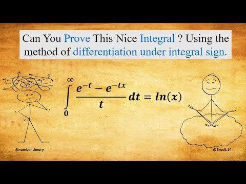 Can You Prove This Nice Integral? Using the method of differentiation under integral sign #maths #iq