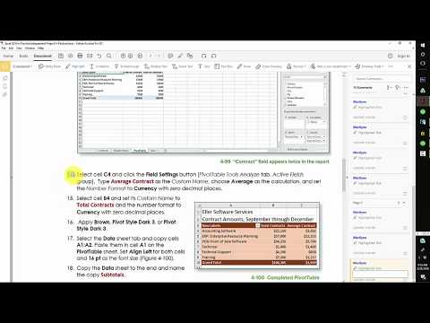 EXCEL 2016- Import Data, Pivot Tables, Sorting, Formatting Tables