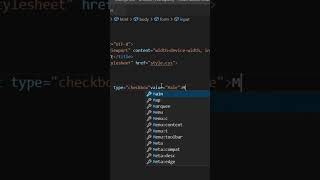 Which tag creates a check box for a form in html?