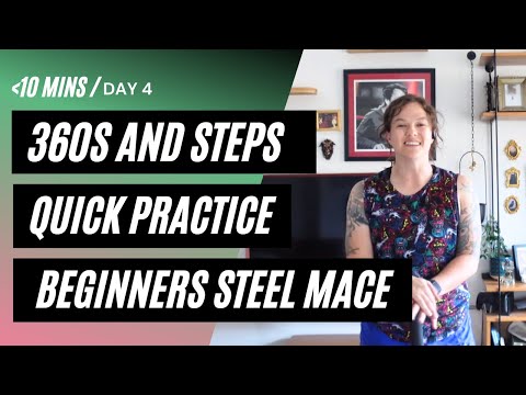 practice steel mace at home with me day 4