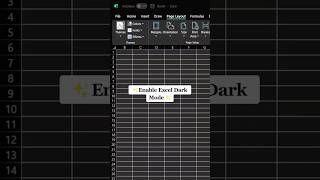 Enable Excel Dark Mode