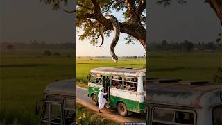 Dog saves Grandpa and all the bus passengers from a snake hiding in a tree 😭 #ai #dog #save #bus