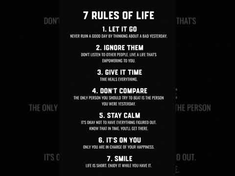 7 Rules of life important lesson for your life #motivational #inspirationalthoughts #shorts #status