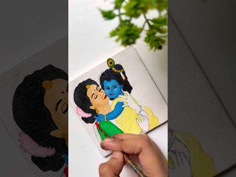 Krishna with yashoda maiya painting 💗✨#krishna #painting #trending