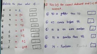 class2 Maths worksheet//class 2 //math practice//quiq math//class 2 worksheet