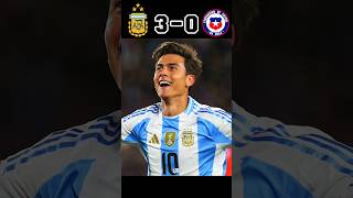 Argentina 🇦🇷 vs chile 🇨🇱 🔥🥶| World Cup Qualifier 2024 #shorts #football #youtube