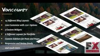 Preview Vancouver - A Responsive WordPress Blog Theme TFx