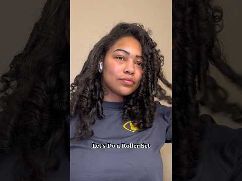 Roller Set on Natural Hair #rollerset #protectivestyles #blowout #curlyhairstyles