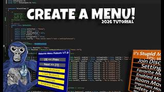 How To Create A Gorilla Tag Mod Menu *SUPER EASY* | Updated 2026 TUTORIAL