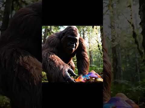 Bigfoot Goes Mushroom Hunting in the Wild Forest!