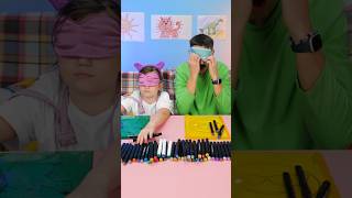 Me VS Dad Drawing Challenge 🎨 #kidsvideo #drawing