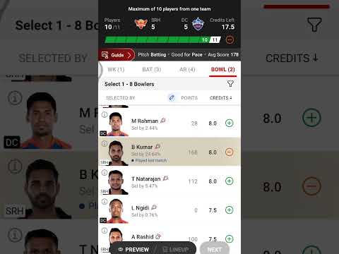 DC VS SRH IPL MATCH NO 34 DREAM 11 TEAM PREDICTION GL AND H2H TEAM