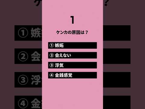 恋愛クイズ　彼氏とのケンカ・ムカつくこと　　#恋愛相談 #恋愛テク #恋愛 #恋愛の悩み #恋愛中 #彼氏 #カップル #彼女