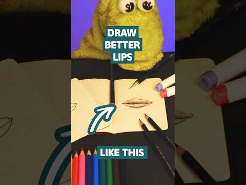 Draw Better Lips in 20 Seconds - Tutorial Challenge #drawing #drawingtutorial #drawingchallenge