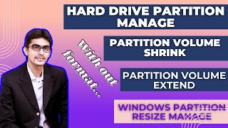 How to create Partition on Windows 10 | Partition Hard Drives Manage volume shrink & extend Volume
