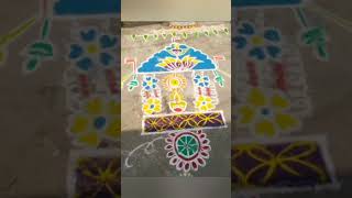full vedio👆#rangoli#colourfullrangoli#easyrangoli#muguludesigns#muggulu#bestrangolivideo#mugulu