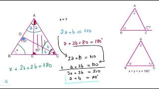 Find the Missing Angles in Triangles-8 | Step by Step Visual Learning in Math and Geometry Questions
