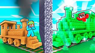 POOR vs RICH TRAIN Build Challenge! (Minecraft)