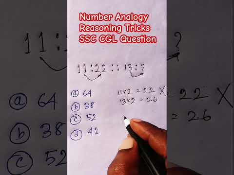 Analogy |  SSC Reasoning class | Missing Number | #shorts