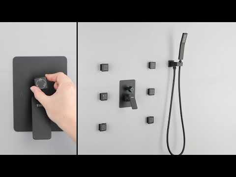 Best Shower System_STARBATH Rain Shower Jet System Matte Black