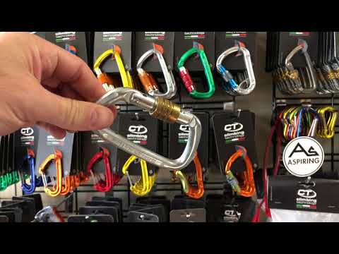 CT D Shape Steel Screw Lock Carabiner