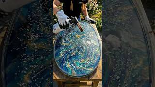 Glowing Ocean Resin Table That Looks Impossible to Make #resinart #epoxy