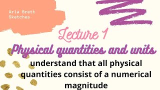 Lecture 01:Physical quantities and units #alevelphysics #ASlevelphysics