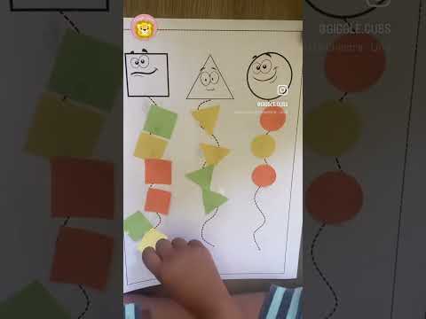 Shapes fun activity - Math activity #kindergarten #shape #mathforkids #numbers  #kindergarten #diy