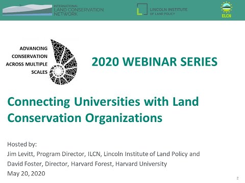 ILCN/ELCN Webinar: Connecting Universities with Land Conservation Organisations