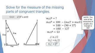 TRIANGLE CONGRUENCE (Solving Problems) - Math 8 Q3 Wk 5