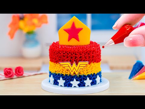 Super Delicious Miniature Warrior Buttercream Almond Cake | How To Make Easy Birthday Cake At Home
