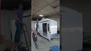 Celltech Pop Top Timelapse #campervanconversion #rvlife #poptop #toyhauler