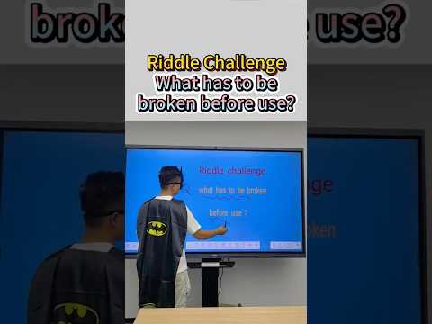 What has to be broken before you can use it? #riddles #riddle #challenge #riddlechallenge #JAVBoard
