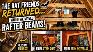 Moving Rafter Beams, Cedar Trim & Returning Bats! DIY Cabin Update