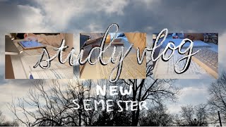 the beginning of spring semester! // study vlog 10