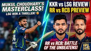 Mukul Choudhary's Masterclass! KKR vs LSG Review | RR vs RCB Match Preview IPL 2026
