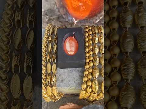 Melting Old Gold Jewelry & Recasting Into New Form ❤️ #jewelry #luxury #gold