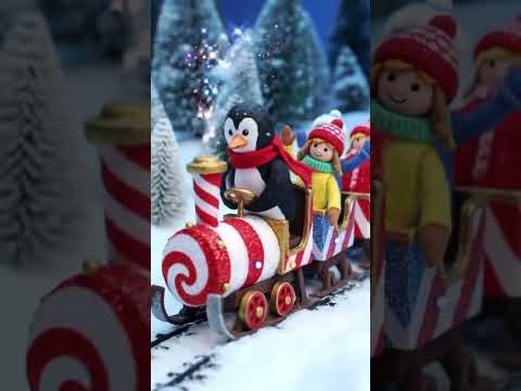 Candy Train Adventure with Penguin! 🍭🐧❄️ #Shorts
