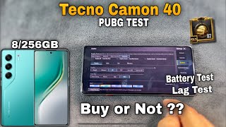  Tecno Camon 40 Pubg Test !!😩🥶 | Tecno Camon 40 Pubg Graphics Test | Battery Test | Gyro Test